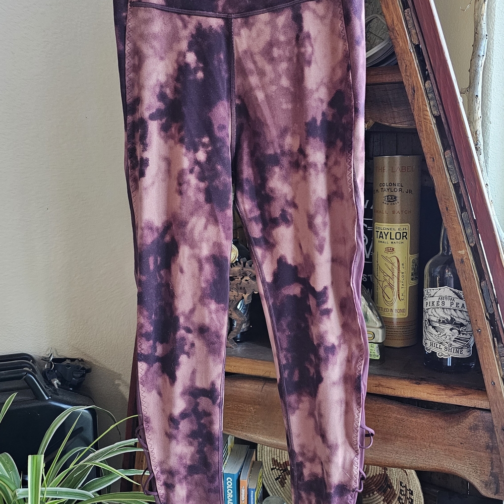 Victoria's Secret Purple Tie-Dye Leggings